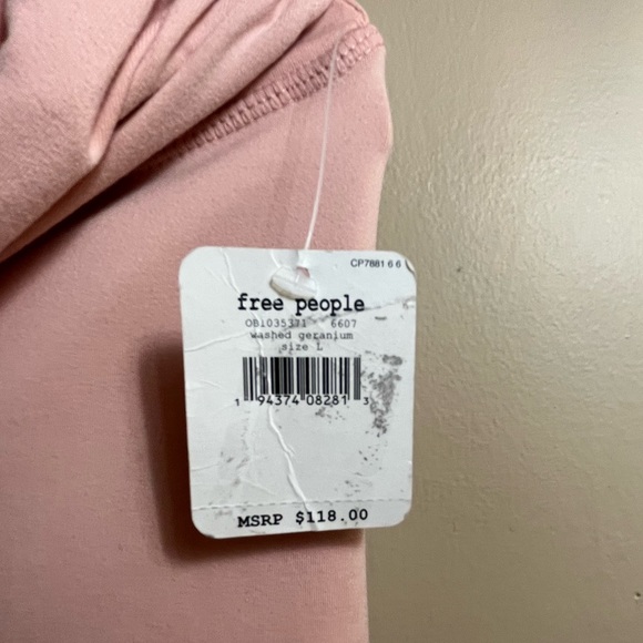 Free People Movement Pink Leggings W/ Tie SZ LG NWT - Picture 12 of 12